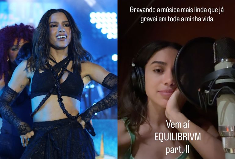 Anitta posta story emocionada ao gravar nova música: “Música mais linda que já gravei”
